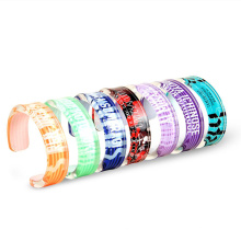 Factory Wholesale High Quality Plastic bracelet custom printed acrylic bracelets